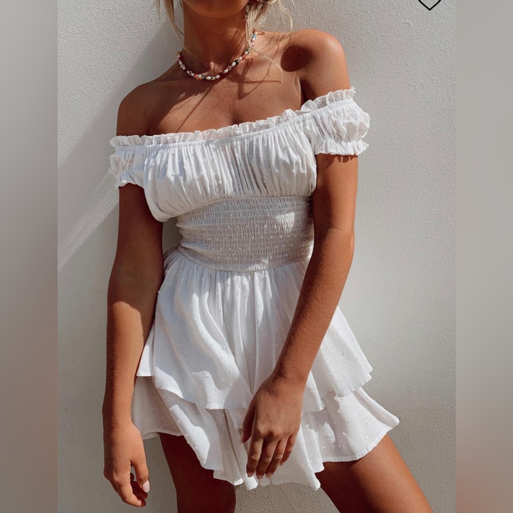 Princess Polly Love Galore White Romper